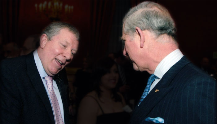 Kevin Bird performing for HRH The Prince of Wales