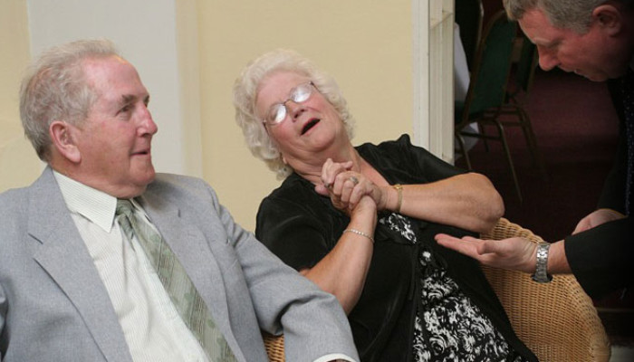 Guests helpless with laughter at Kevin Bird's magic